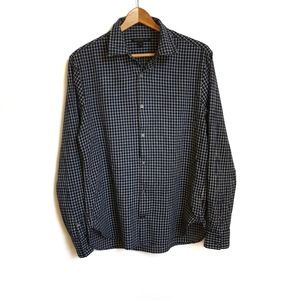 John Varvatos Star USA fitted long-sleeved check pattern button up shirt